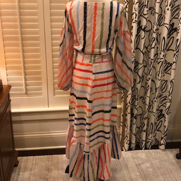 Top and skirt with ruffle at hem and sheer sleeve - Picture 4 of 5